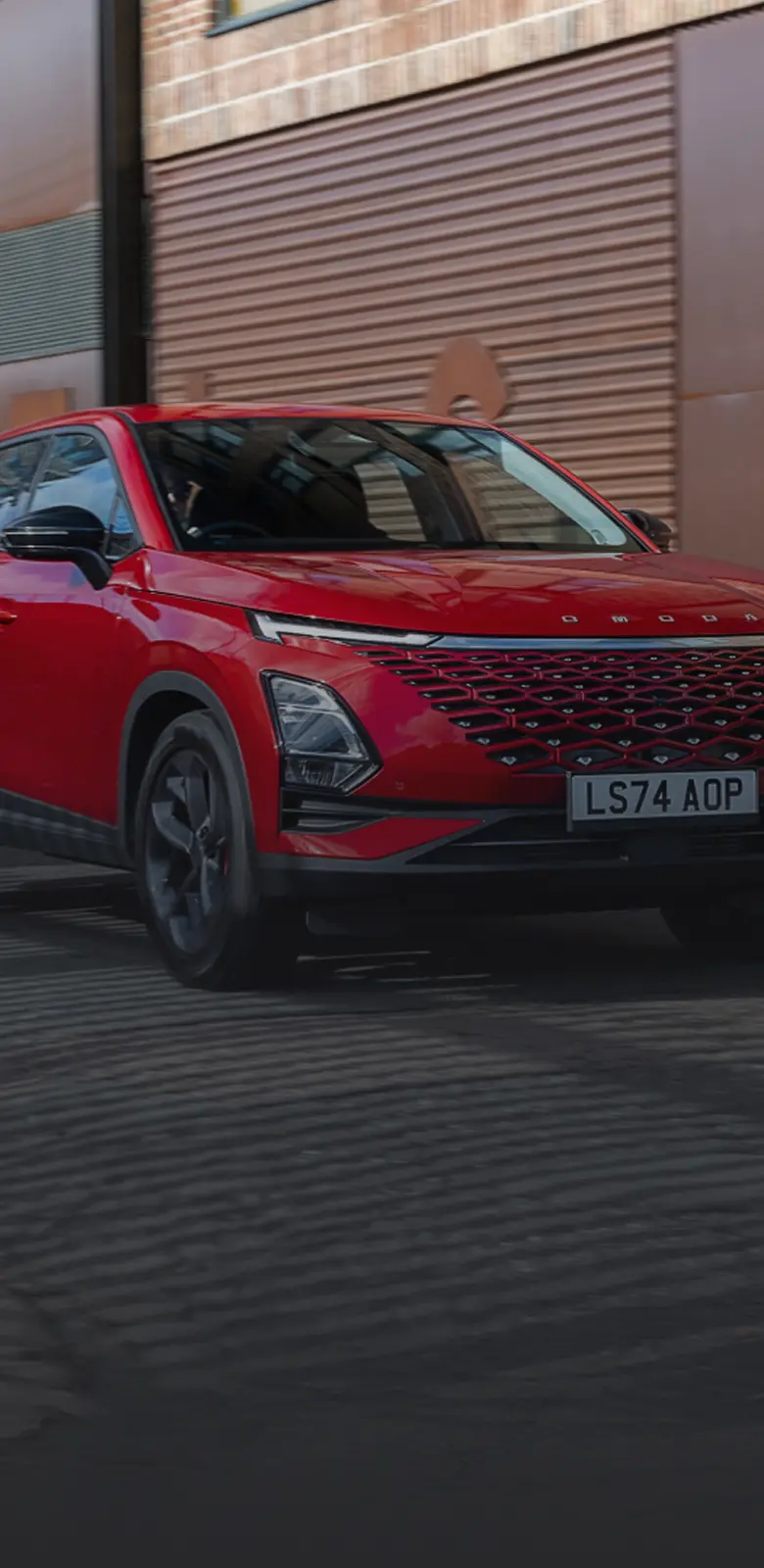 Close up of front shot of red OMODA