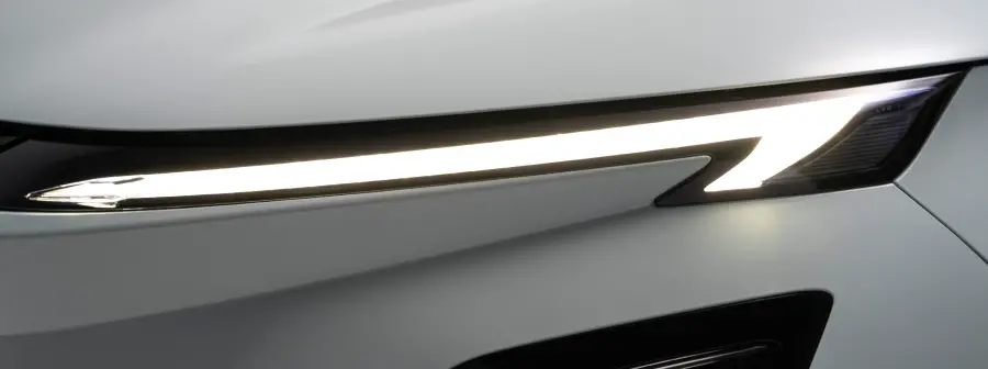 Close up of OMODA E5 headlight