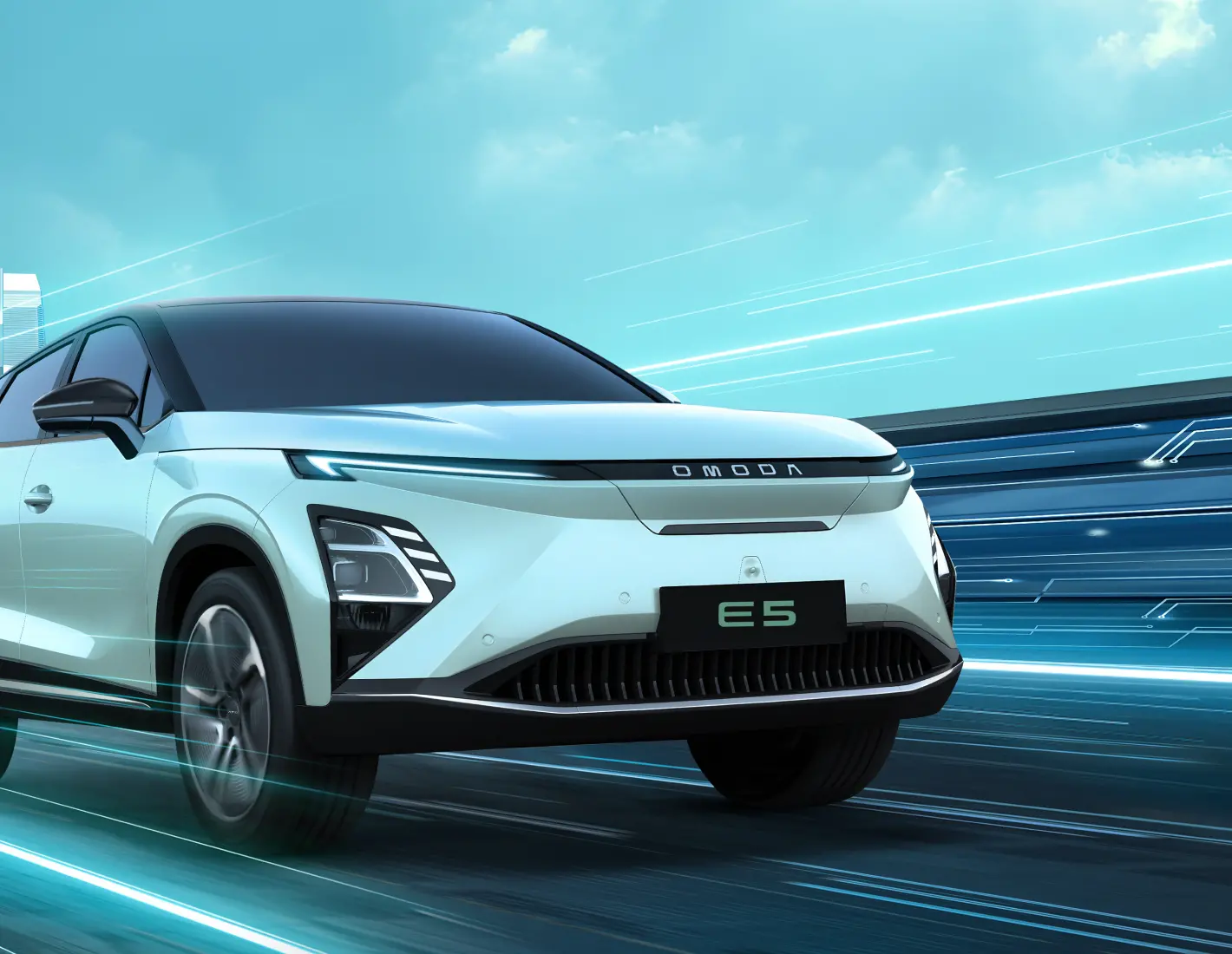 Front view of OMODA EV