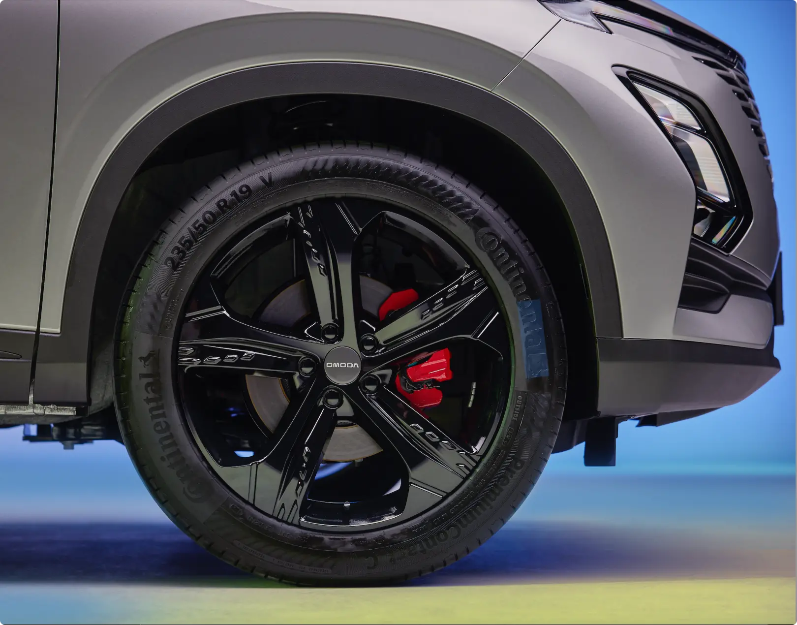 Close up of an OMODA alloy