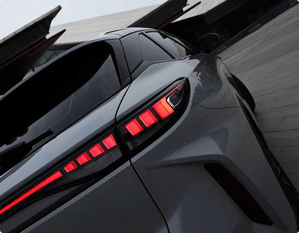Close up of rear break lights on OMODA EV