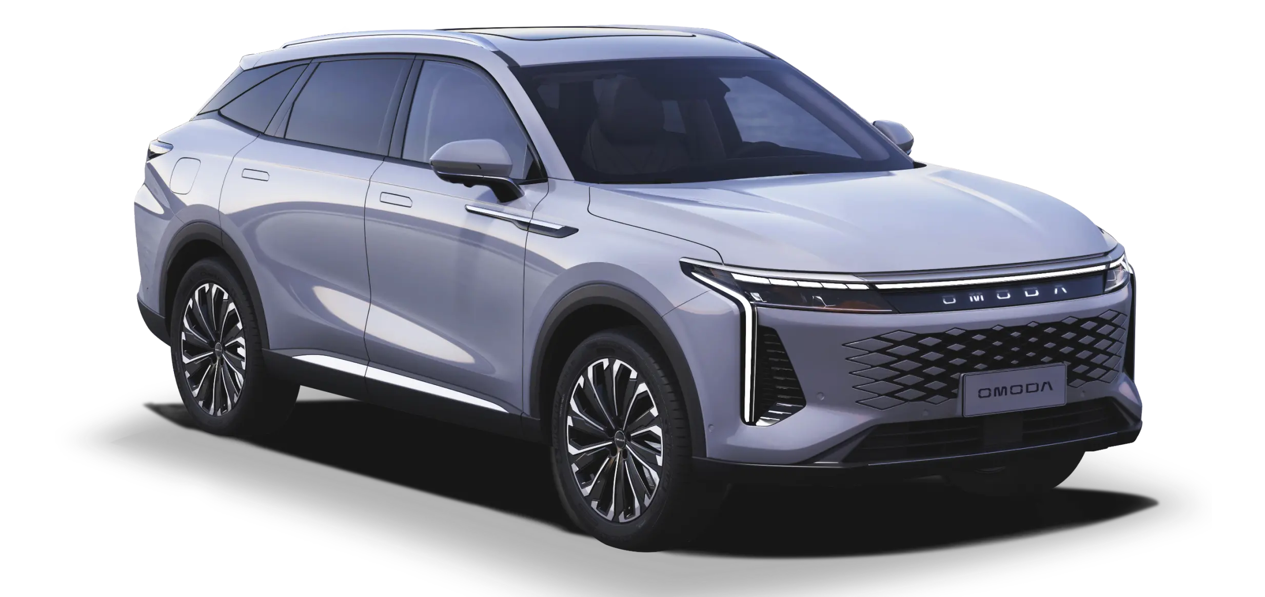 Side profile of grey OMODA 9