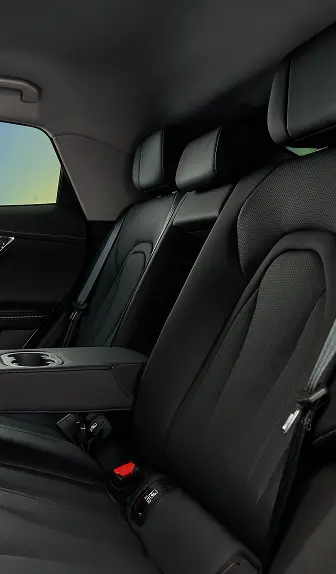 Close up of the back seat intieror of the OMODA E5