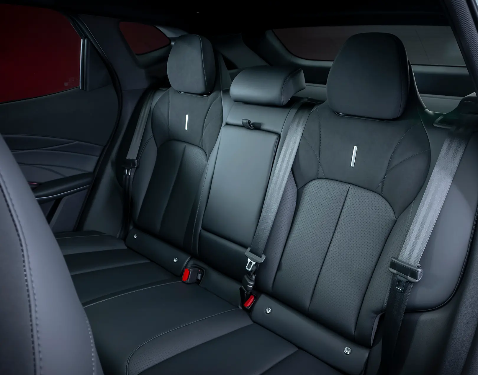 Inside view of the back seats in an OMODA SUV